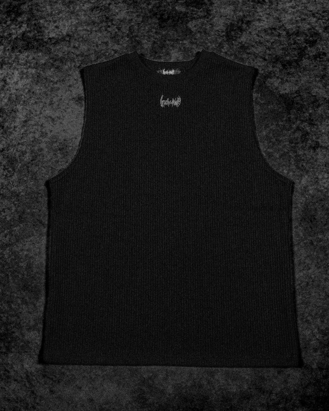Breathe Divinity , Waffle Knit Cutoff ( Obsidian Black