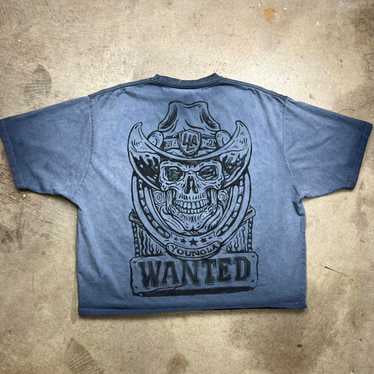 Youngla Rodeo Blue Cropped Lenght Oversized