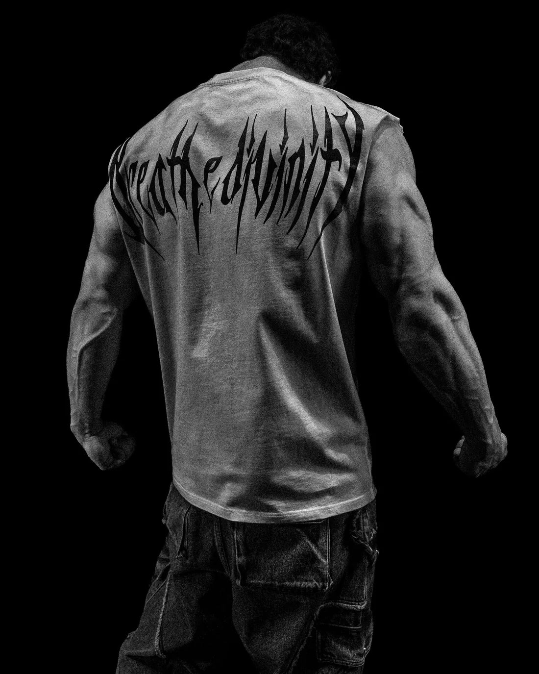Breathe Divinity , Oversized Cutoff ( Bone )