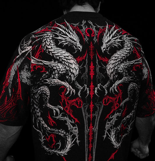 Breathe Divinity , Dragón Blade , Oversized , ( Heavenly Red )