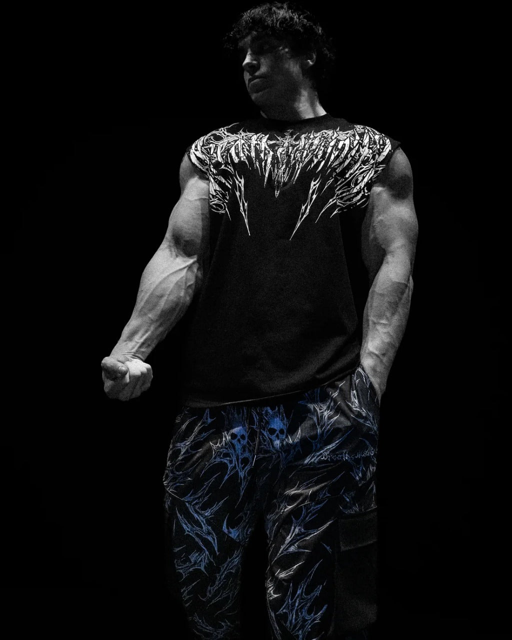 Breathe Divinity , Death Eater Oversized Cutoff tee [VOID BLACK]