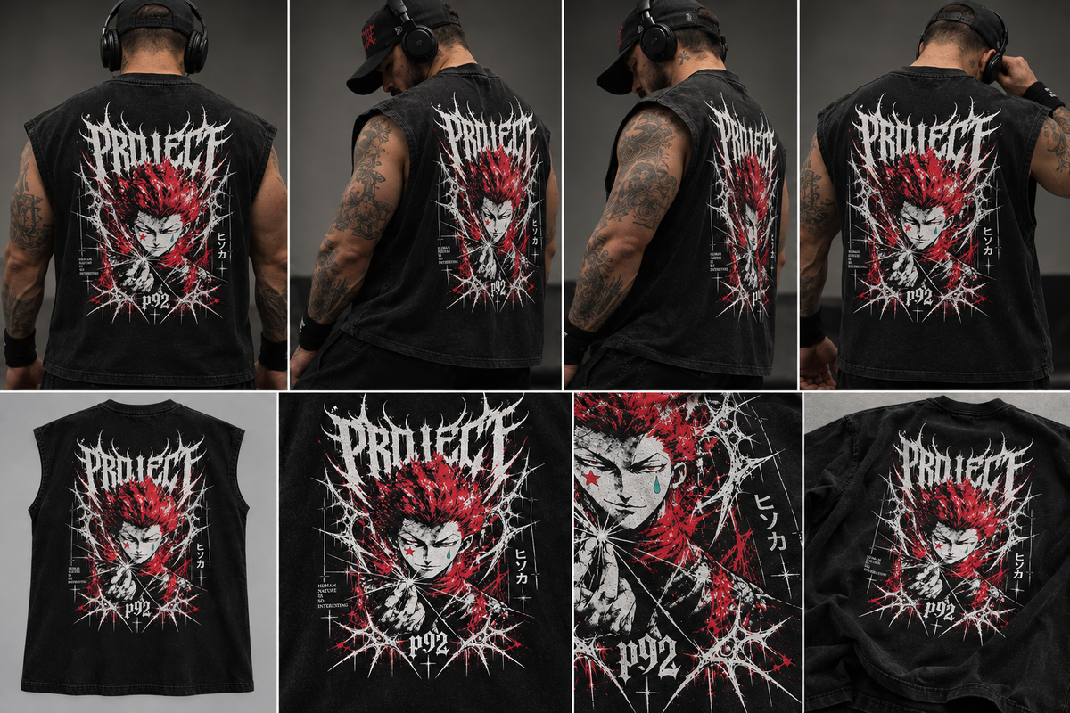 P92 ( Hisoka ) Special Edition , Garment Dye Muscle Tee ,  ( 1 Of 50 )