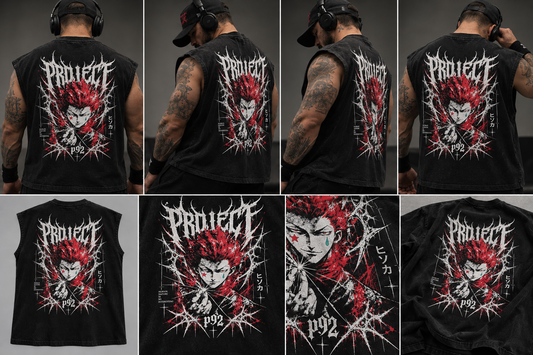 P92 ( Hisoka ) Special Edition , Garment Dye Muscle Tee ,  ( 1 Of 50 )