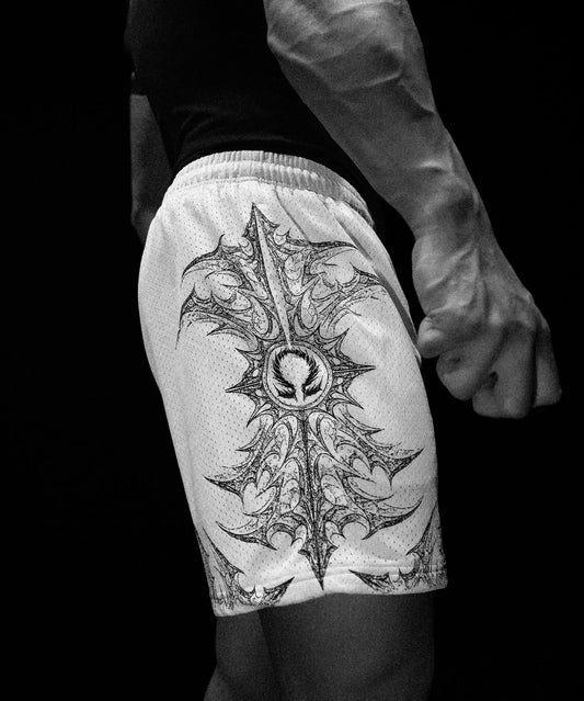 Breathe Divinity , Body Building Mesh Shorts