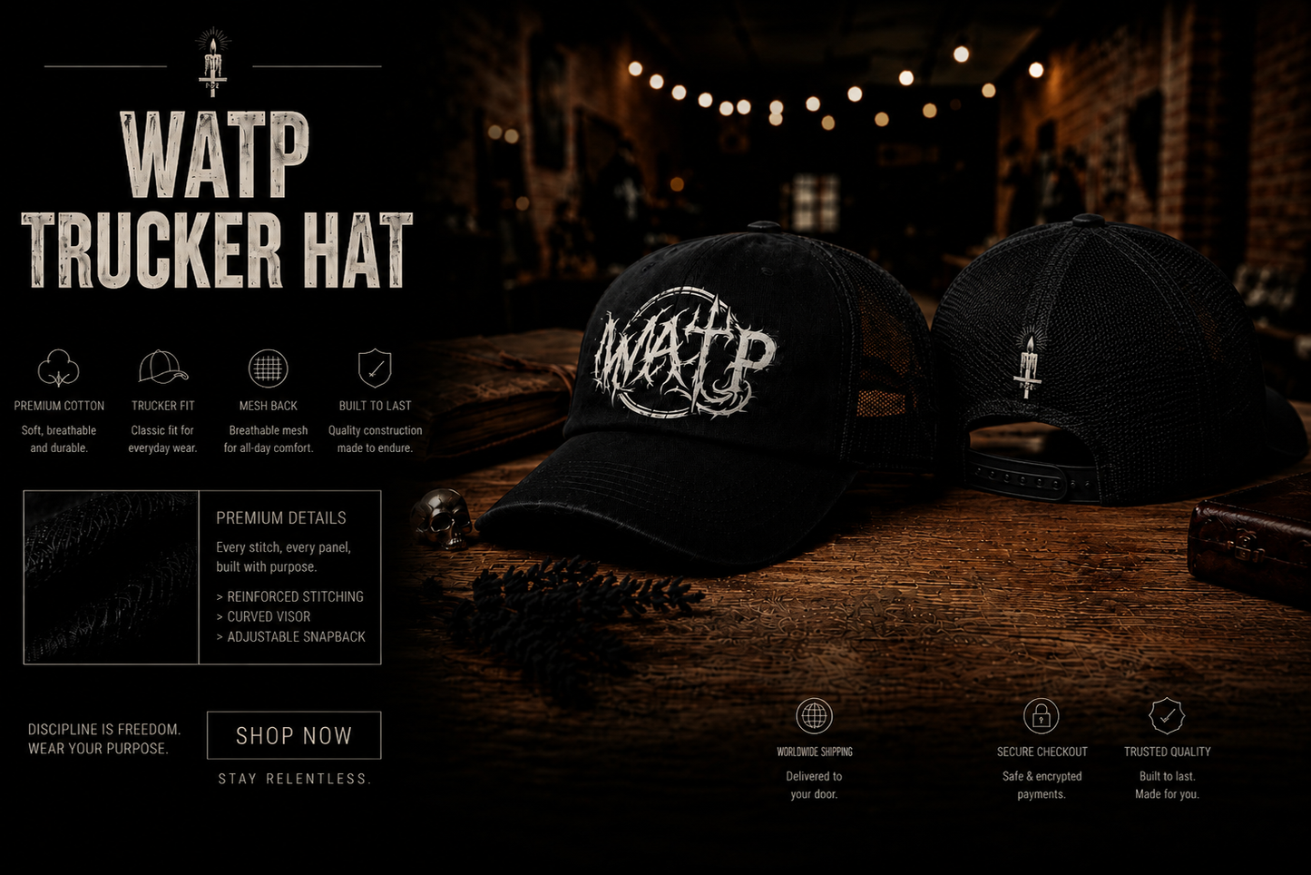 P92 , We Are the Project ( WATP)  , Trucker Hat