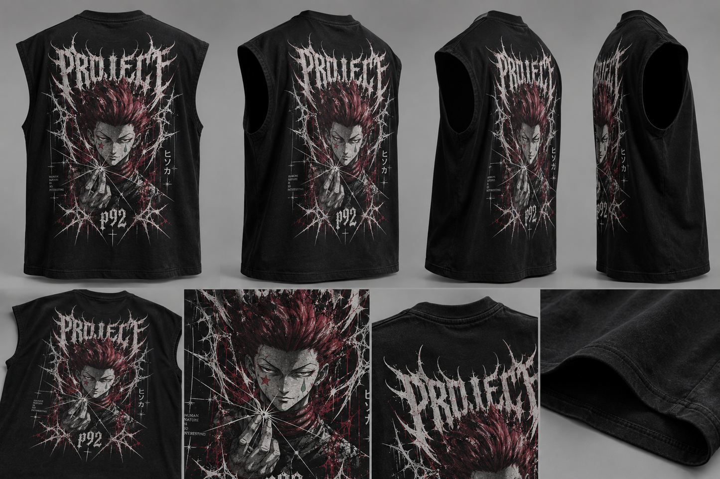 P92 ( Hisoka ) Special Edition , Garment Dye Muscle Tee , PREORDER ACTIVA ‼️