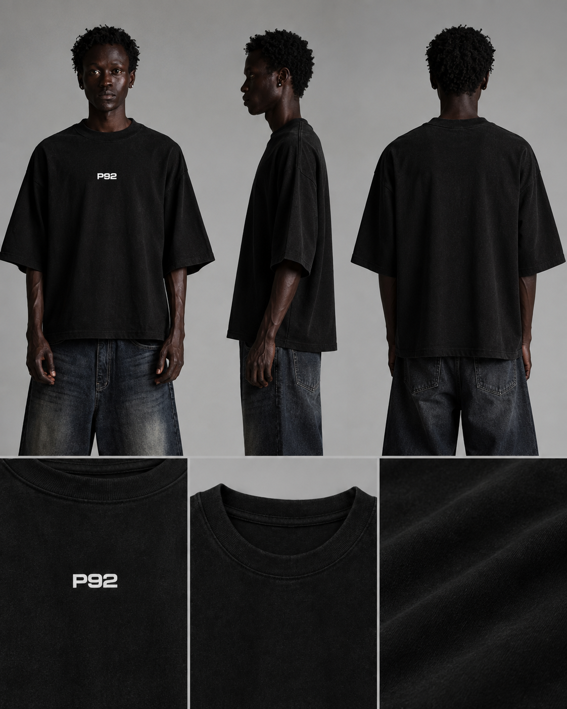 P92 , Pump Cover ( Essentials ) Super Oversized ( Gothic Black ) , PRONTO EN STOCK ( Preventa activa )