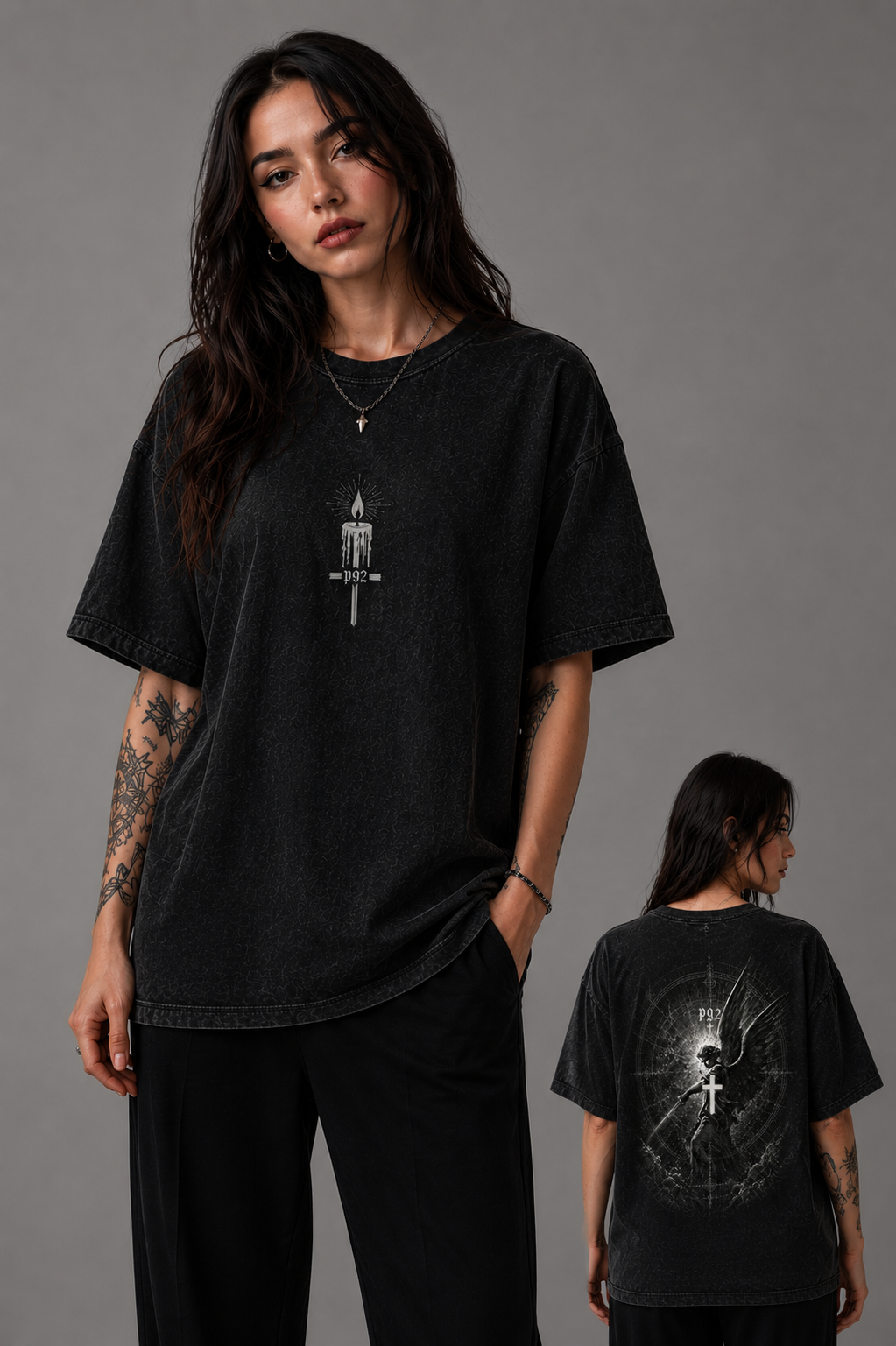 P 92 , Divine Battle , Chapter I :Antagonistic  , Beginnings , Oversized Fit In Black