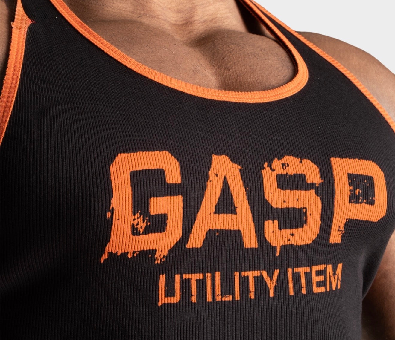 GASP , Ribbed T- Back