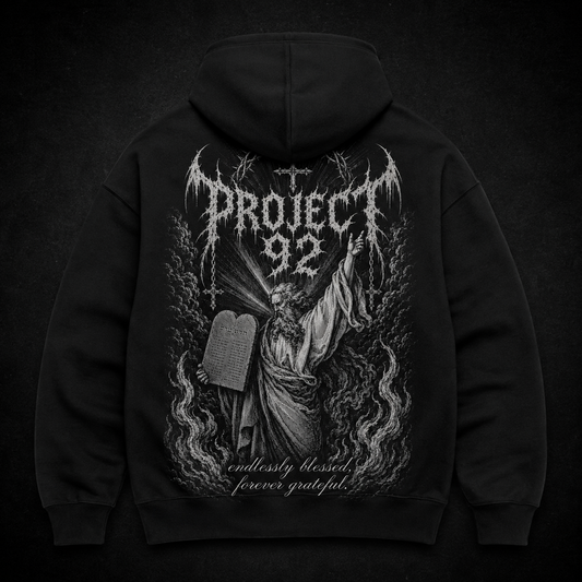 P92 , Mount Sinai , Oversized Hoodie Black, ( Pronto en Stock ) , Reserva disponible
