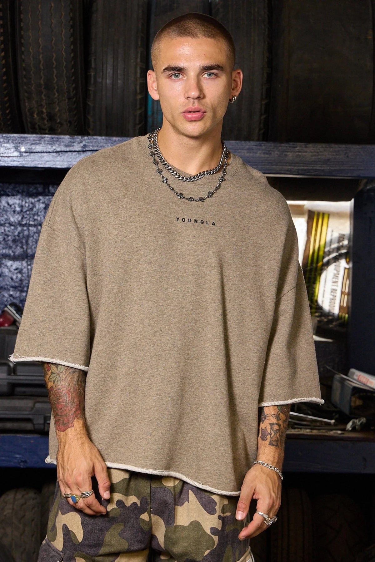 Youngla , TERRY OVERSIZED TEE