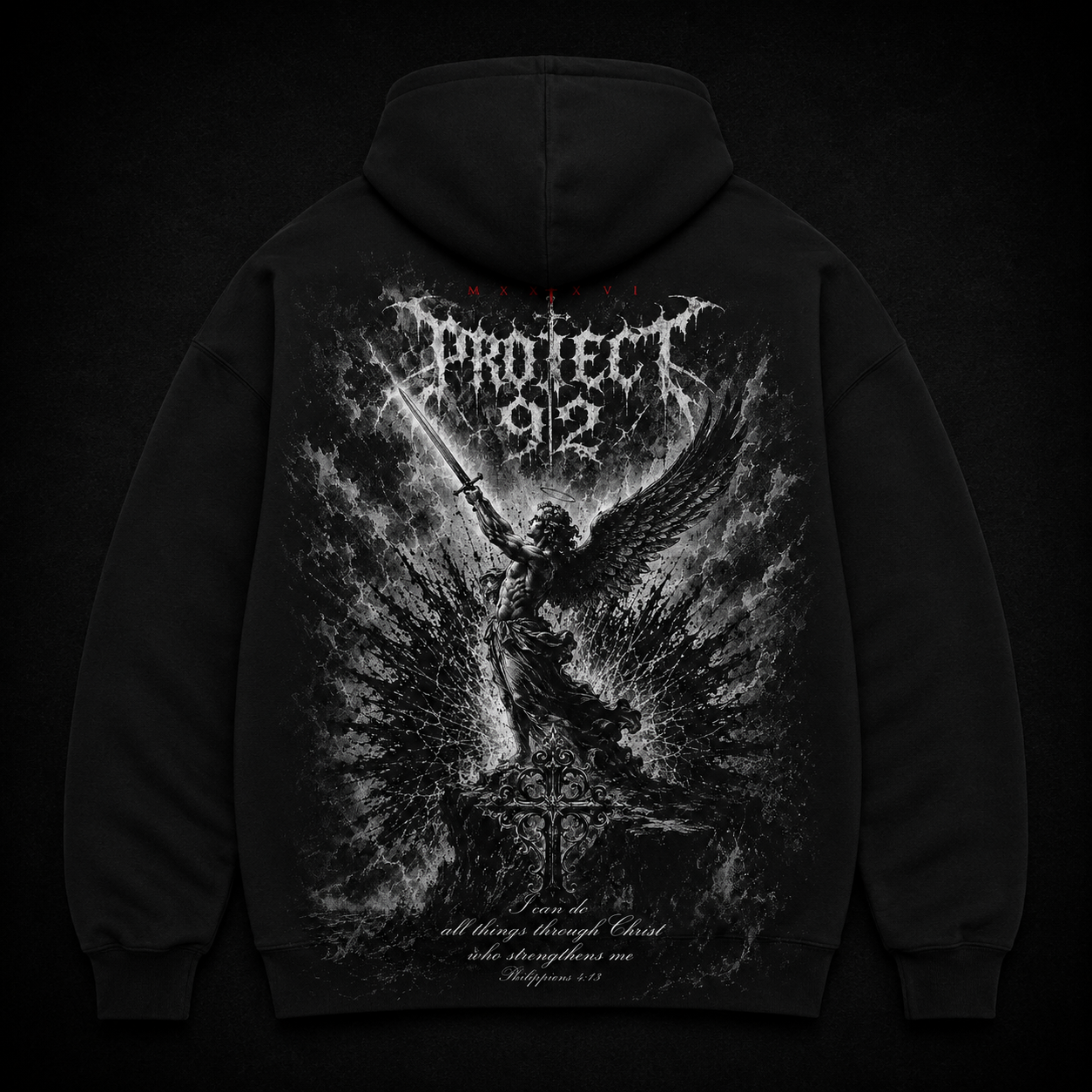 P92 , My Guardian , Hoodie Oversized In Black , Zip Up, ( Pronto en Stock ) , Reserva disponible