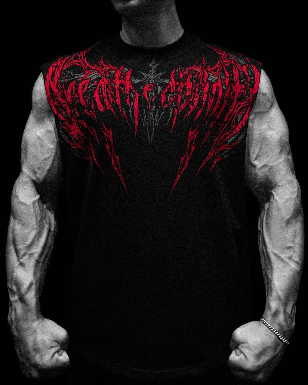 Breathe Divinity , Death Eater Oversized Cutoff tee [NIGHTMARE]