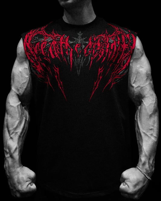 Breathe Divinity , Death Eater Oversized Cutoff tee [NIGHTMARE]