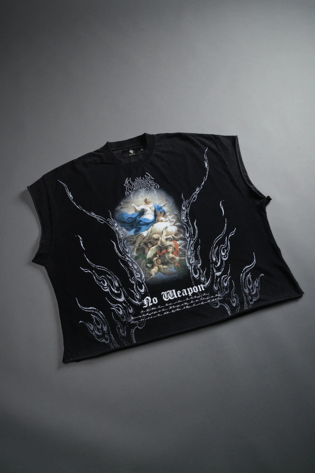 Darc Sport , RISE ABOVE DISTRESSED GRUNGE CUT-OFF TEE IN BLACK , Reserva Activa , Pronto en stock ‼️