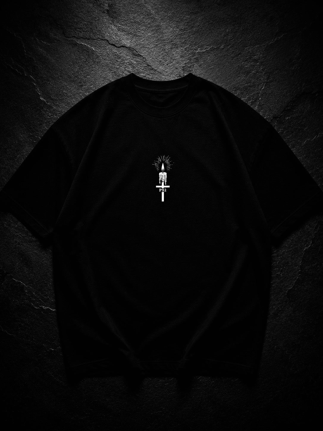 P92 , ( Gold Collection ) , Aioria , Leo ♌️ , Oversized Tee in black , Piezas únicas ‼️