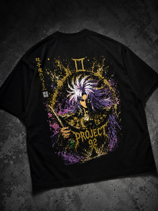 P92 , Gold Collection , Geminis [Evil Saga ] , Oversized Tee Black