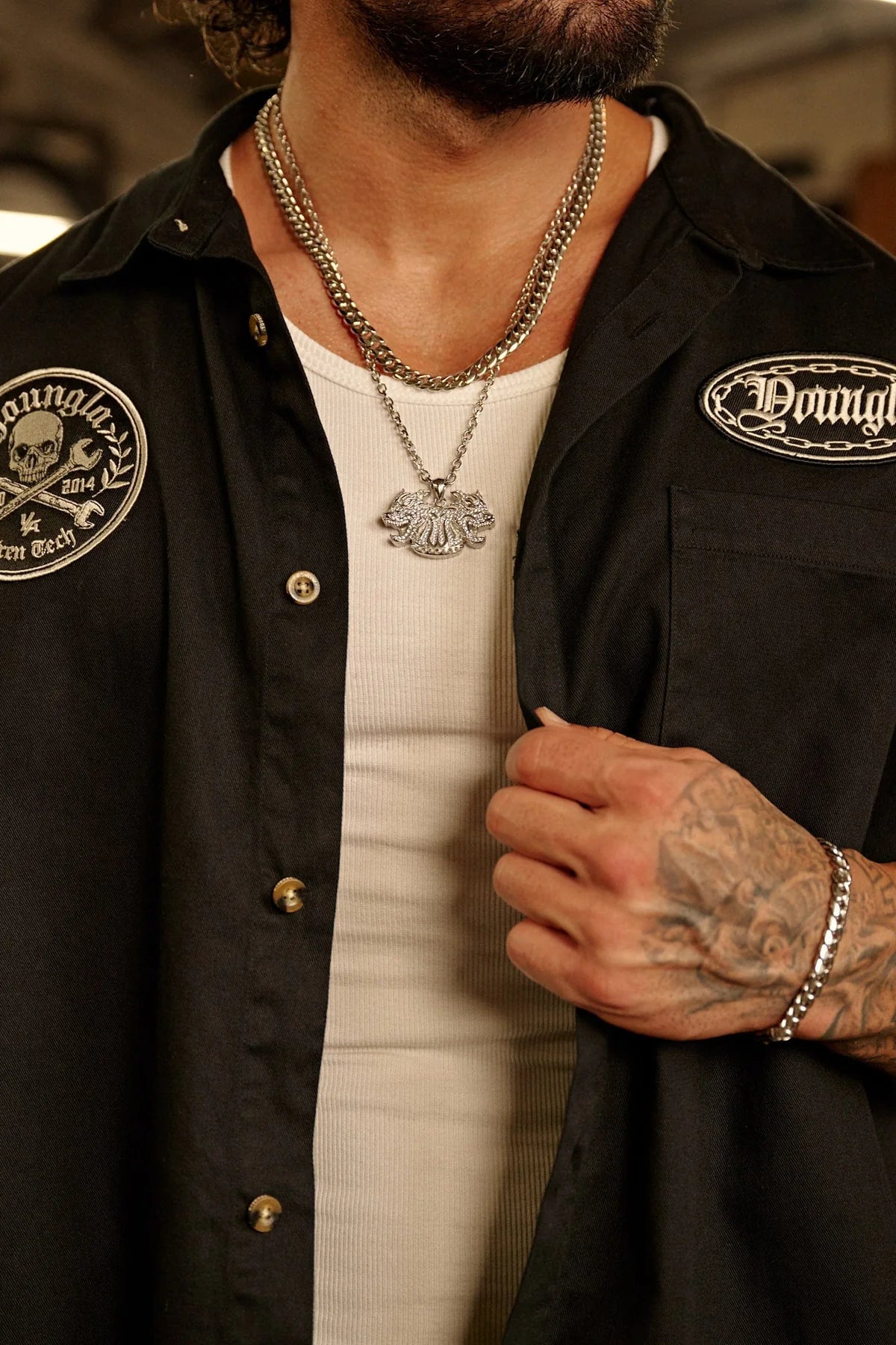 YOUNGLA , CARS & CURLS - MECHANIC SHIRTS