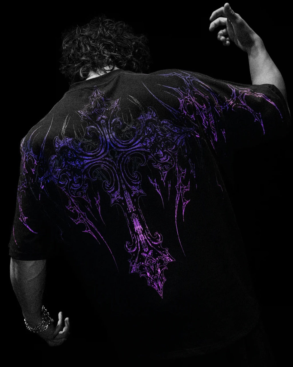 【筋】Breathedivinity Dark Cathedral T Breathe Divinity , Dark Cathedral Oversized T-shirt [HOLLOW PURPLE