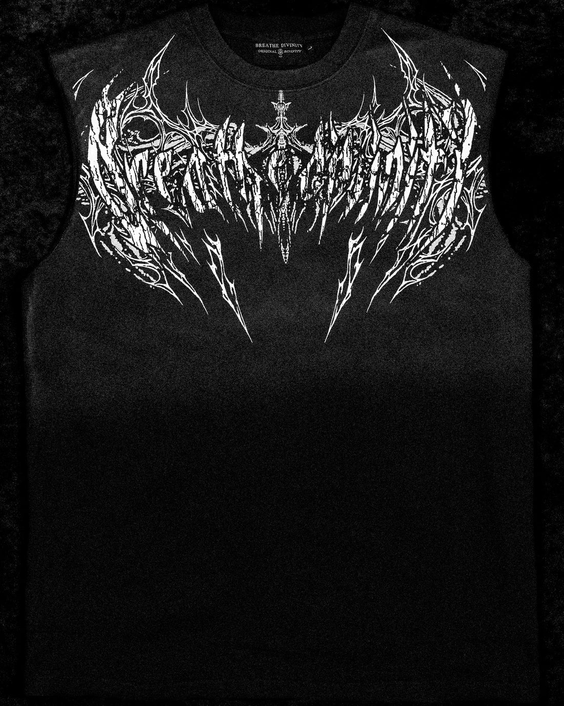 Breathe Divinity , Death Eater Oversized Cutoff tee [SMOKE]