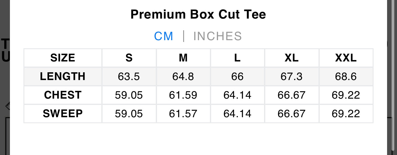 TIMELESS PREMIUM RAW HEM "BOX CUT" UNISEX TEE IN BLACK