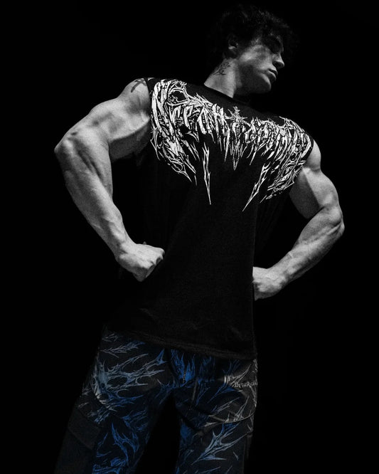 Breathe Divinity , Death Eater Oversized Cutoff tee [VOID BLACK]