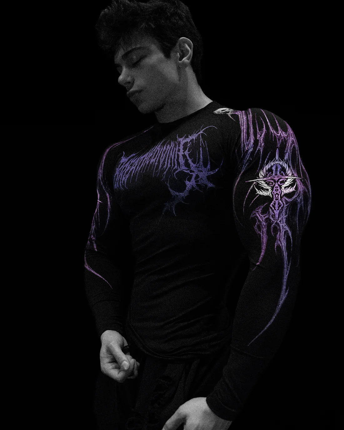 Breathe Divinity , Fallen Knight compression longlseeve , Void Tech , ( Amethyst )