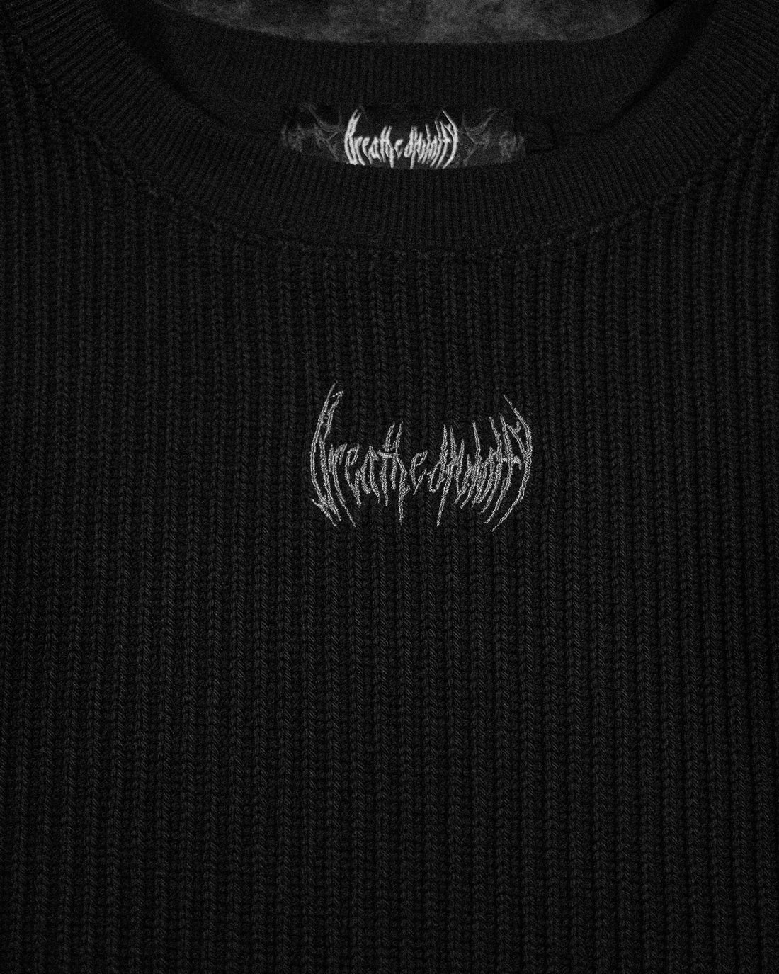 Breathe Divinity , Waffle Knit Cutoff ( Obsidian Black