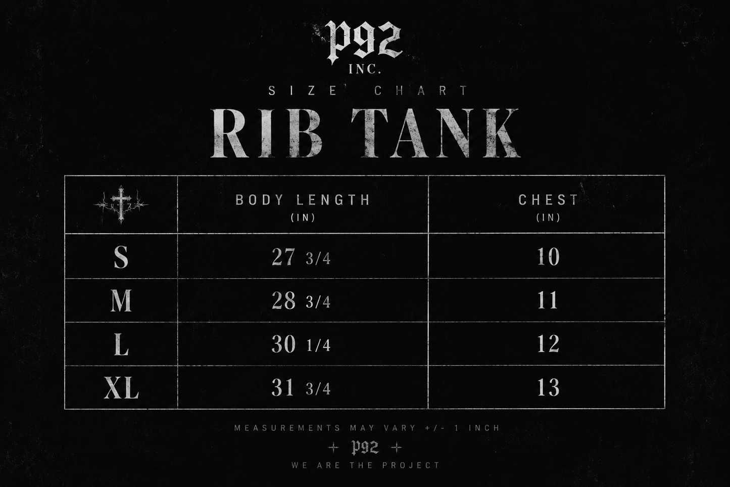 P92 , Holy Rib Tank , ( Soul White ) , “ Pronto en stock “Reserva disponible