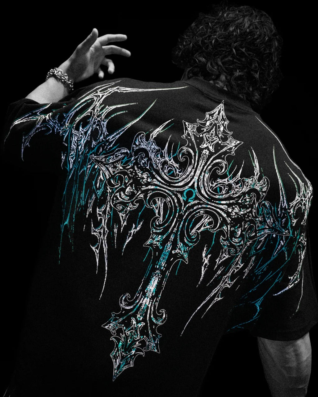 Breathe Divinity , Dark Cathedral Oversized T-shirt [MINT] – Kingfitcr