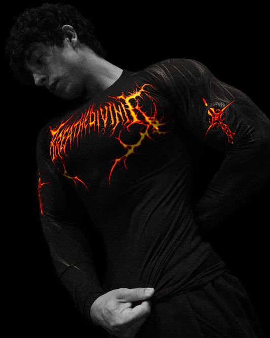 Breathe Divinity , Fallen Knight , Compression Longsleeve , Void tech , (Inferno )