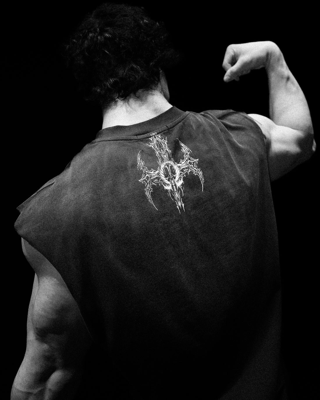 Breathe Divinity , Death Eater Oversized Cutoff tee [SMOKE]