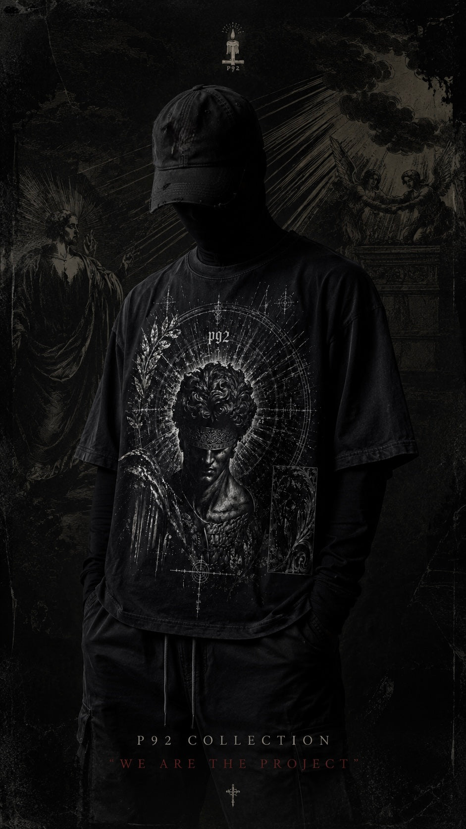 P 92 , Sinner Blind  ( Chapter I : Antagonistic , Beginnings , Oversized Fit In Black, Piezas unicas ‼️