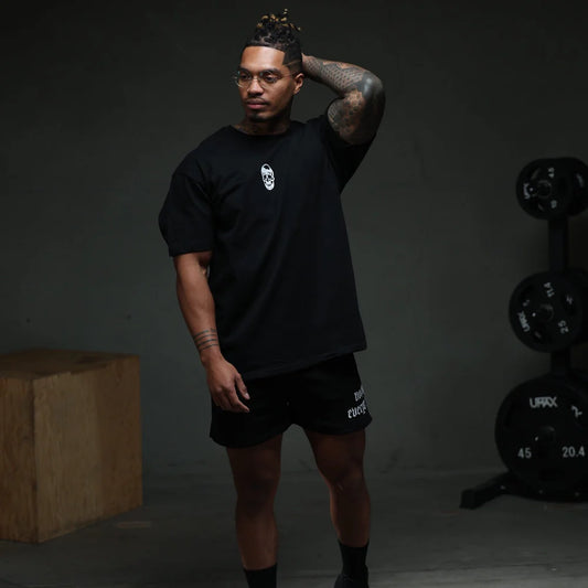 Gymreapers Skull Tee - Black/White