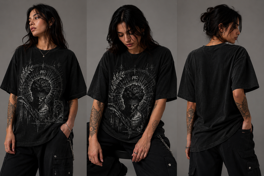 P 92 , Sinner Blind  ( Chapter I : Antagonistic , Beginnings , Oversized Fit In Black, Piezas unicas ‼️