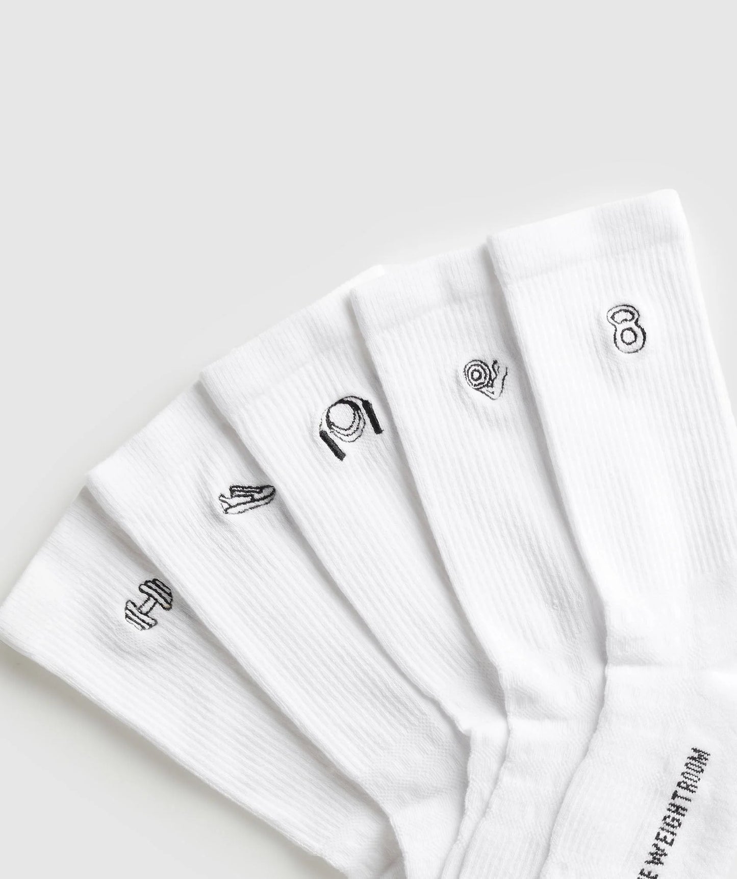 Graphic Conditioning Crew Socks White