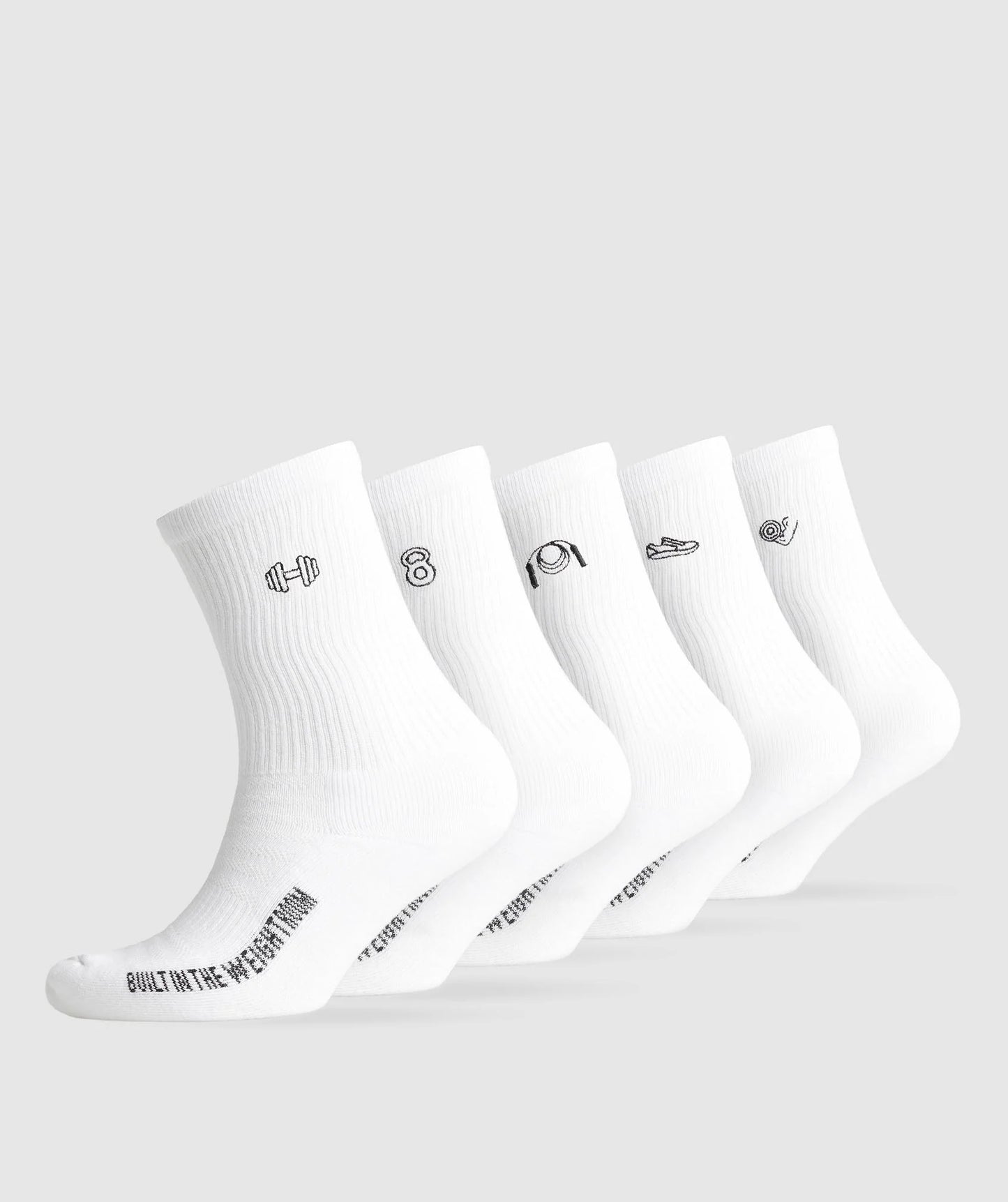 Graphic Conditioning Crew Socks White